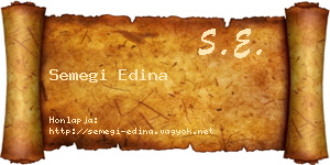 Semegi Edina névjegykártya