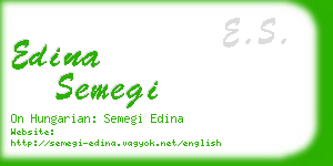 edina semegi business card